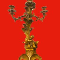 Victorian Style Cupid Candle Holder - Image 3