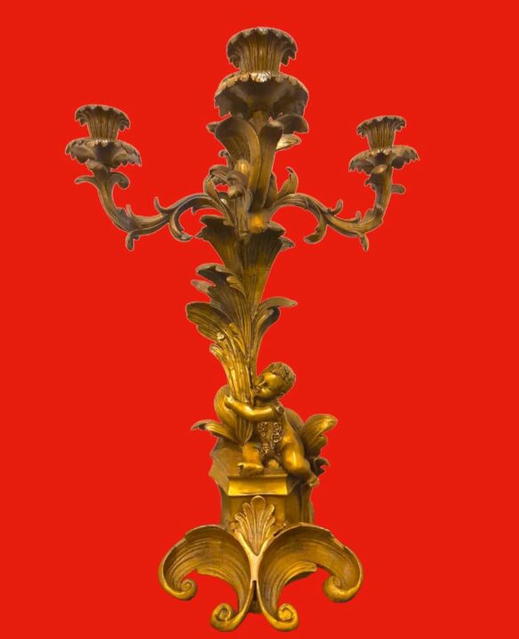 Victorian Style Cupid Candle Holder