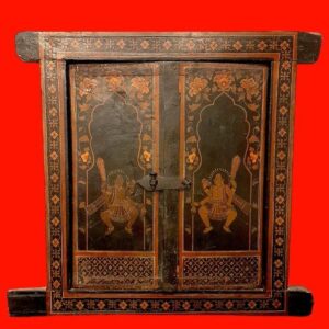 Rare wooden storage window - Indian masterpiece of 18-19 century