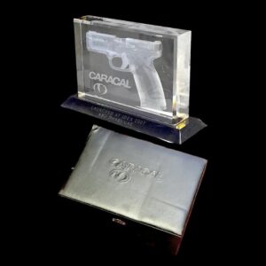 Crystal Commemorative Shield - Gift from Caracal Company at IDEX 2007