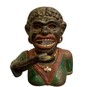 Heavy Metal African Woman Mechanical Coin Bank (1911-1920 AD)